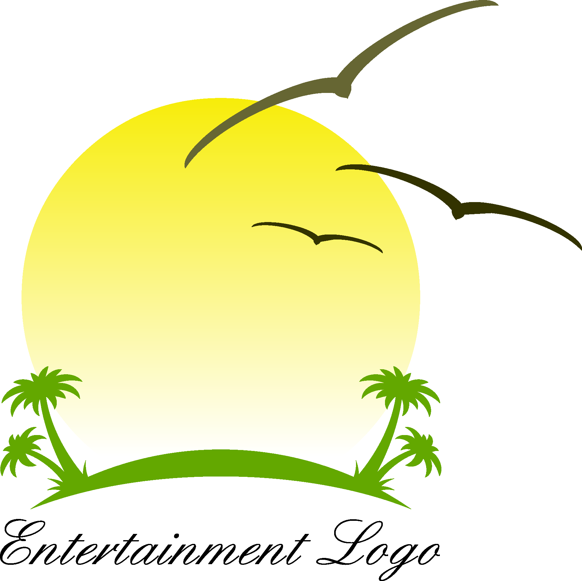 Sun Bird Beach Entertainment Logo Vector Logo